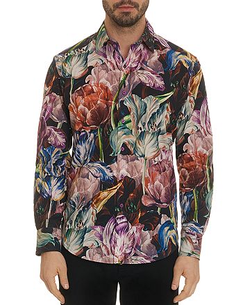Robert Graham Acadia Floral-Print Regular Fit Shirt | Bloomingdale's