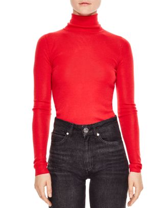 Sandro Calico Fitted Turtleneck Sweater | Bloomingdale's