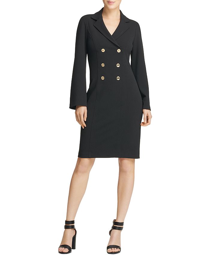 Donna karan double clearance breasted shirt dress