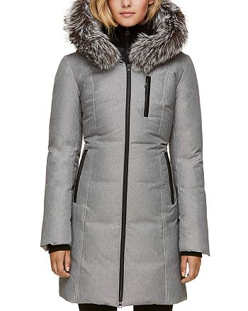 Soia & Kyo Christy Fox Fur Trim Down Coat | Bloomingdale's