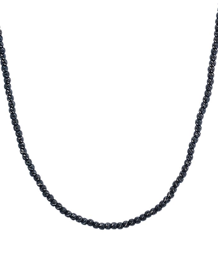 Aqua Sterling Sparkle Necklace, 17 In Black