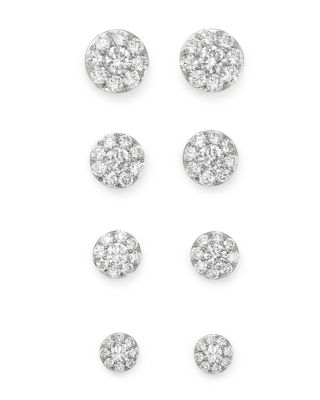 Bloomingdale's Fine Collection - Diamond Circle Stud Earrings in 14K White Gold