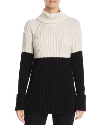 aqua color block sweater