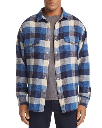 IRO Storytone Oversized-Buffalo Plaid Flannel Shirt Jacket 