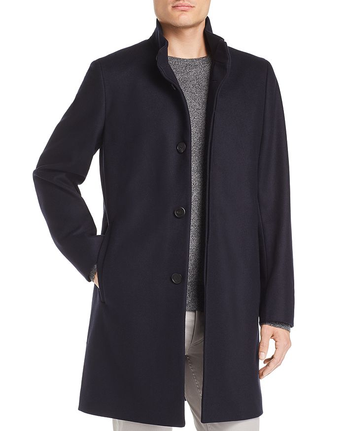 Theory Belvin Button-Front Topcoat | Bloomingdale's