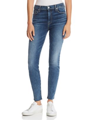 7 For All Mankind High Waist Ankle Skinny Jeans in B(air) Authentic ...