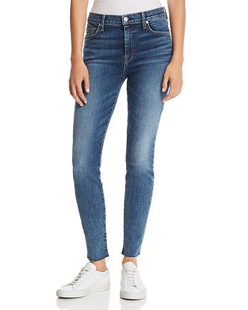 Piper Hugger High Rise Ankle Skinny Jeans in Gleason Bloomingdales Women Clothing Jeans High Waisted Jeans 
