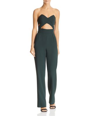 strapless cutout jumpsuit