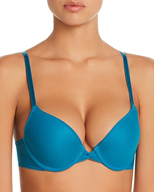 On Gossamer Bump It Up Push-up Bra In Ocean Depths