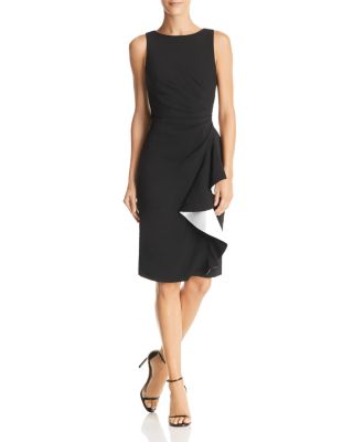 Carmen Marc Valvo Infusion Ruffled Crepe Dress Bloomingdale s