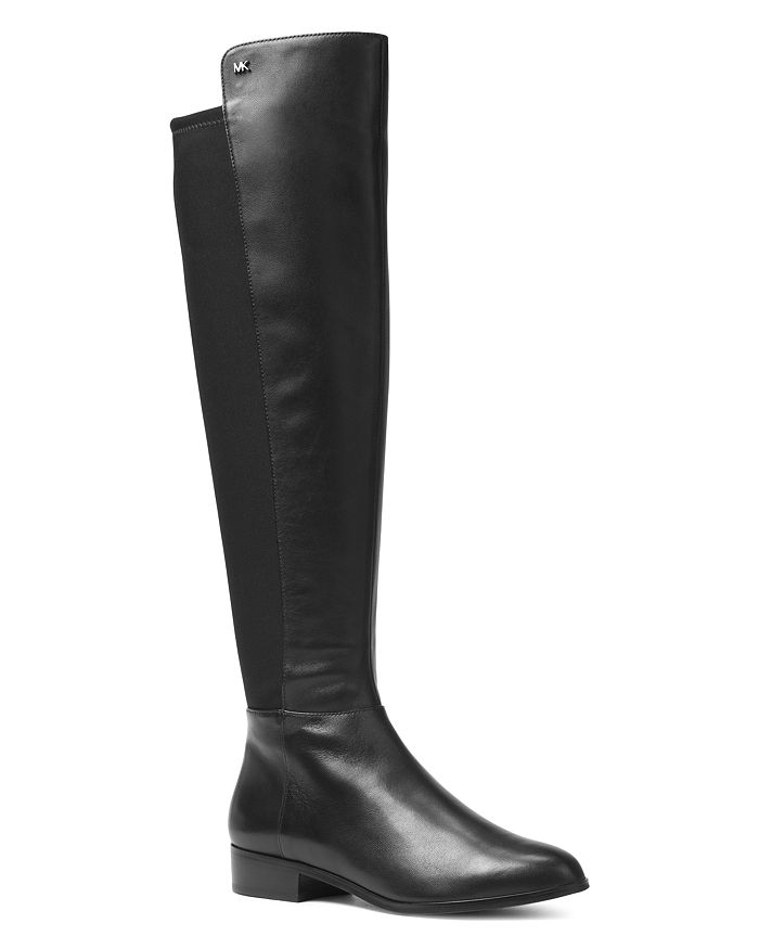 MICHAEL MICHAEL KORS WOMEN'S BROMLEY LEATHER & STRETCH TALL BOOTS,40F9BOFBEL