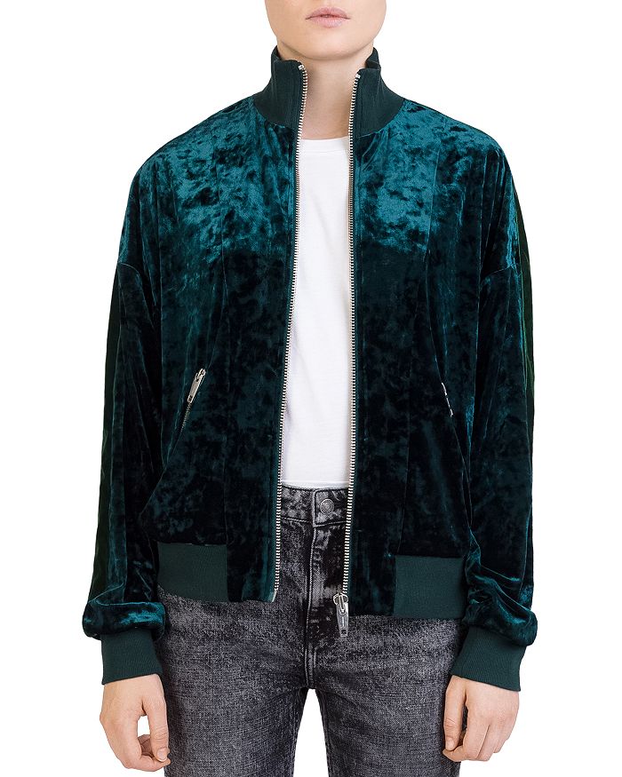 The Kooples Velvet Bomber Jacket Bloomingdale s