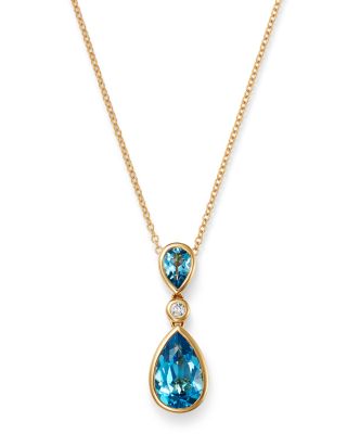 teardrop topaz necklace