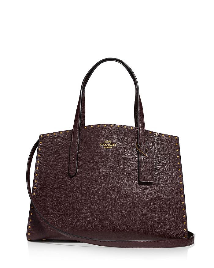 COACH Charlie Large Leather Carryall | Bloomingdale's