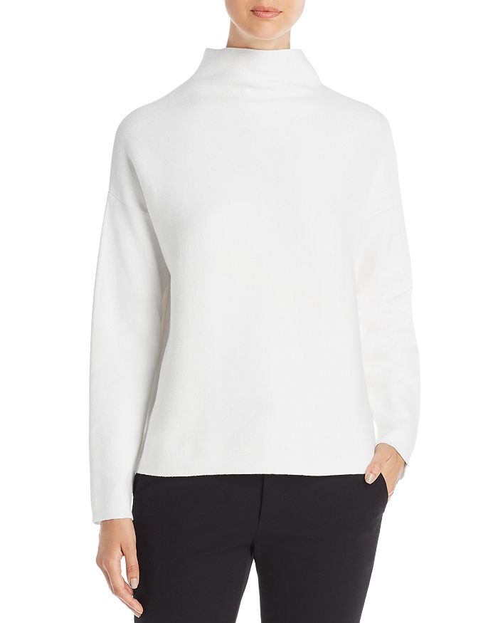 Eileen Fisher Funnel Neck Box Top | Bloomingdale's