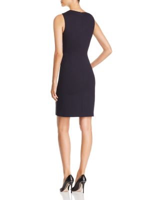 Elie Tahari Marsala Leather Front Dress | Bloomingdale's Women