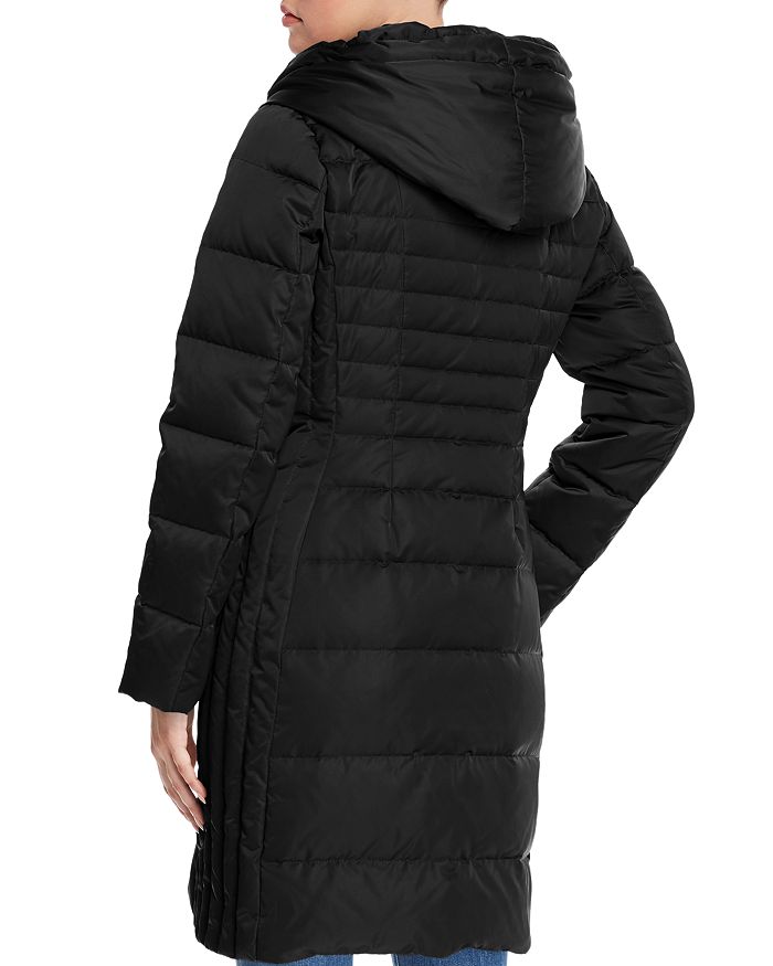 T Tahari Mia Long Puffer Coat W Bib In Black ModeSens