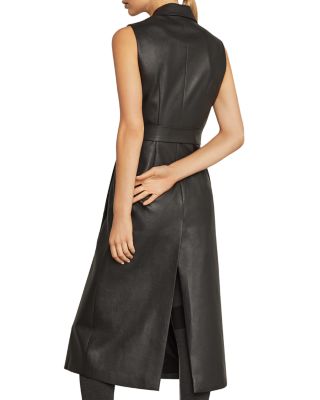 BCBGMAXAZRIA Draped Faux Leather Vest | Bloomingdale's Women