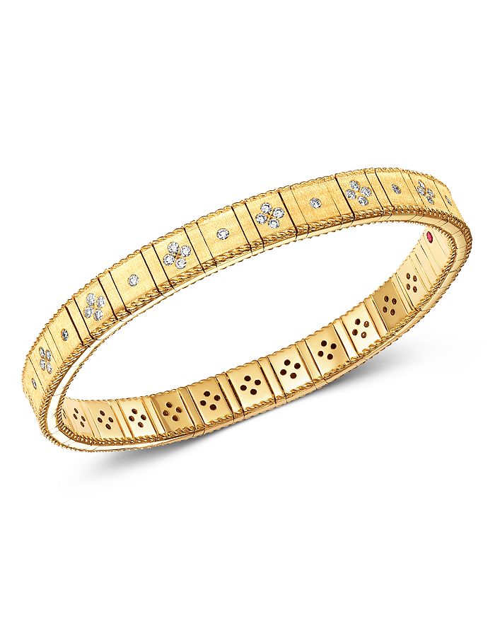 ROBERTO COIN 18K YELLOW GOLD PRINCESS DIAMOND BRACELET,8882602AYLBX