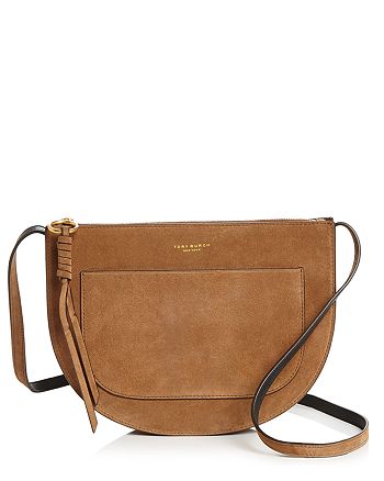 Tory Burch Piper Large Suede Saddle Bag | Bloomingdale's