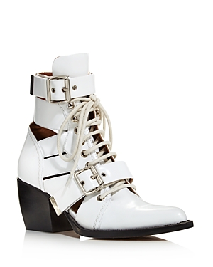 CHLOÉ WOMEN'S RYLEE CUTOUT POINTED-TOE BOOTIES,C18U00606