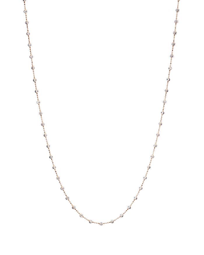 Officina Bernardi Moon Bead Chain Necklace, 36 In Rose Gold