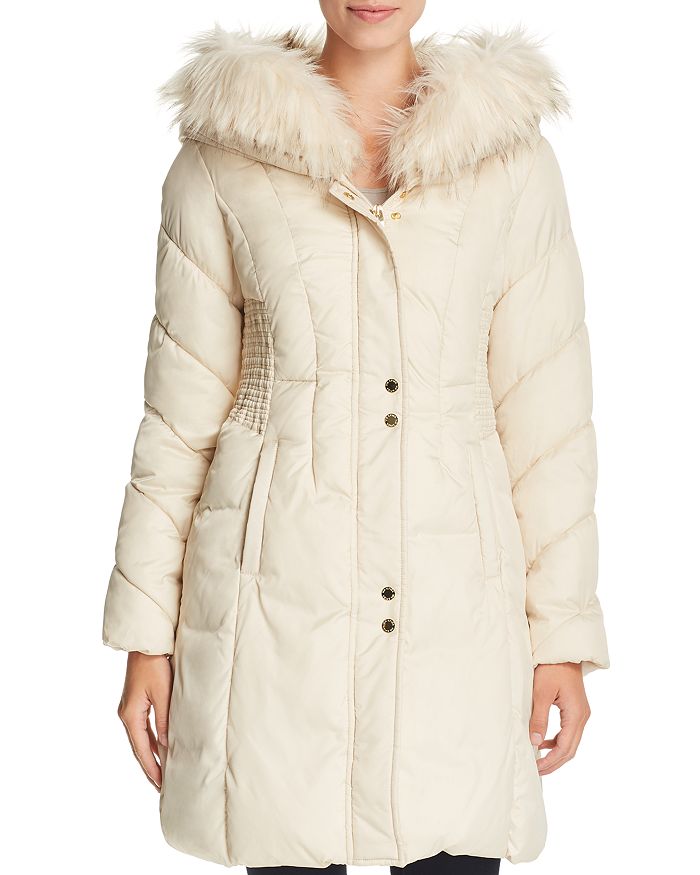 Via spiga smocked best sale waist puffer coat
