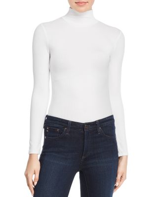 ribbed turtleneck bodysuit