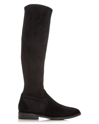 black knee high boots with small heel