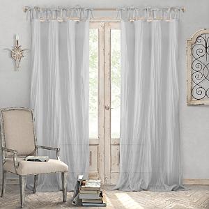 Elrene Home Fashions Jolie Semi-sheer Window Panel, 52 X 108 In Gray