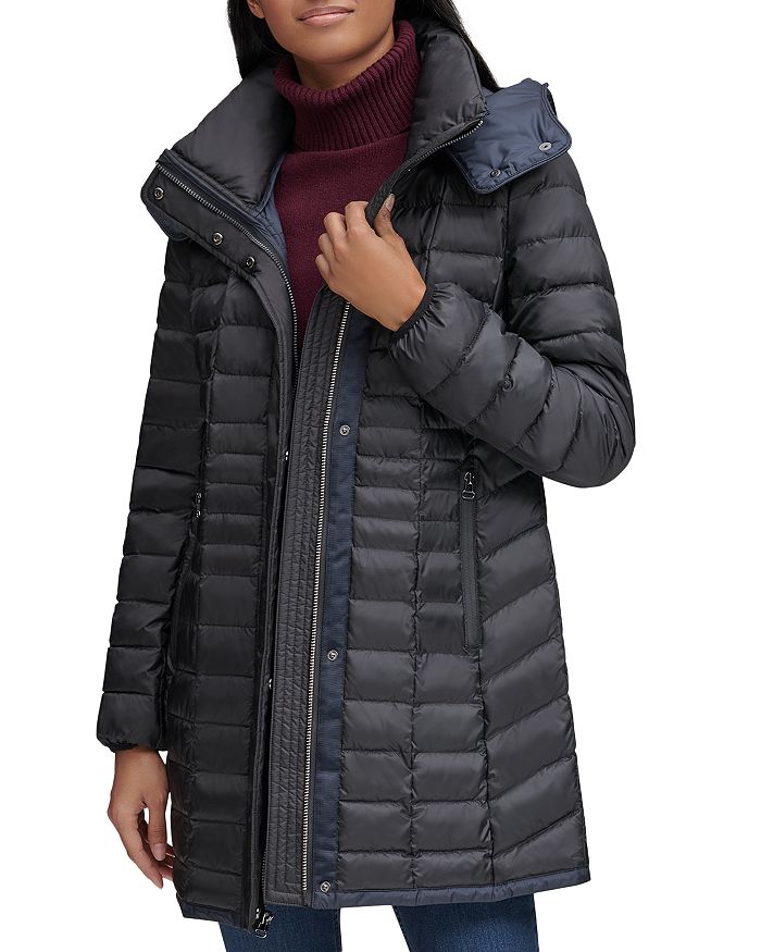 Marc new york marble packable hooded puffer coat shop