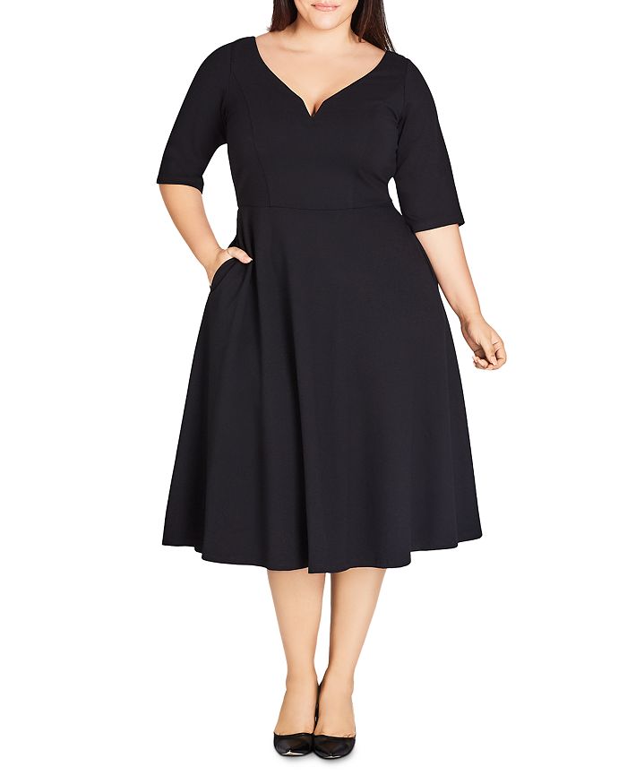 City chic fit store and flare dress
