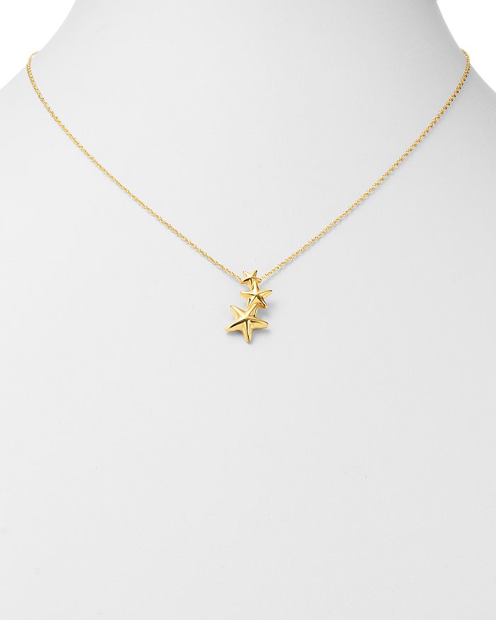 Shop Moon & Meadow Triple Shooting Star Pendant Necklace In 14k Yellow Gold - 100% Exclusive