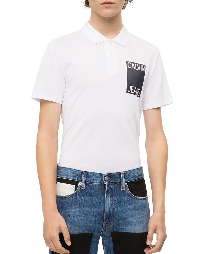 Jeans Polo Pique Logo Bloomingdale\'s Calvin Stacked Shirt Klein |