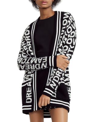 Maje - Maison Lettered Dream Tomorrow Cardigan