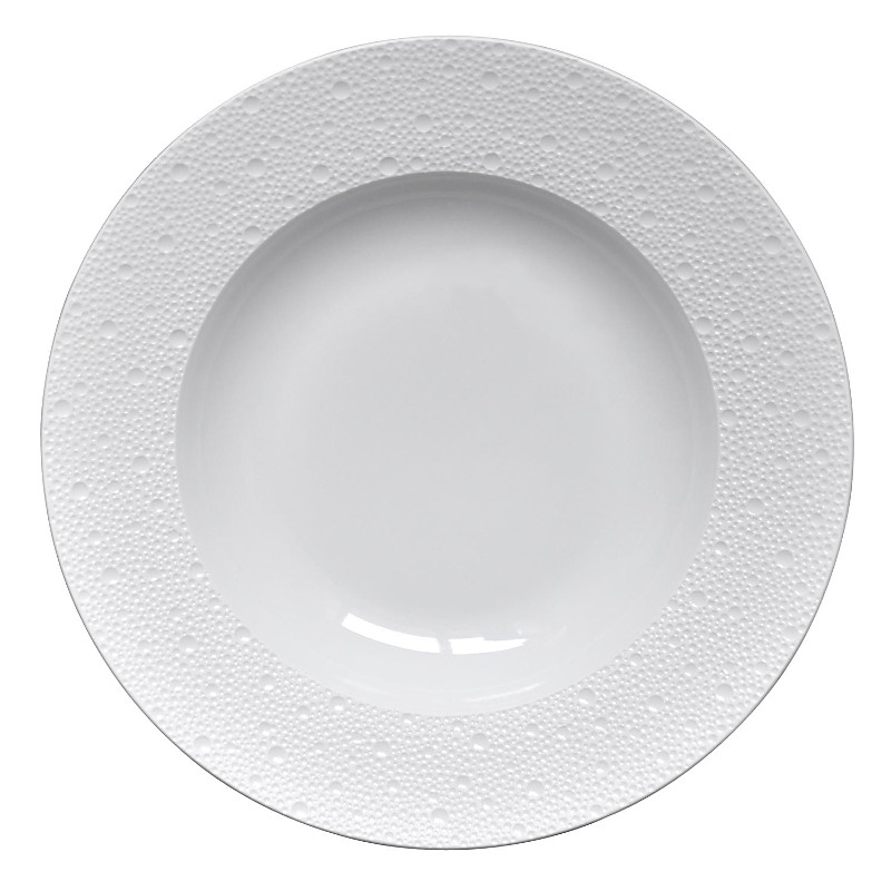 Bernardaud Ecume White Rim Soup, Large In White