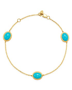 Bloomingdale's - Turquoise Station Bracelet in 14K Yellow Gold - 100% Exclusive