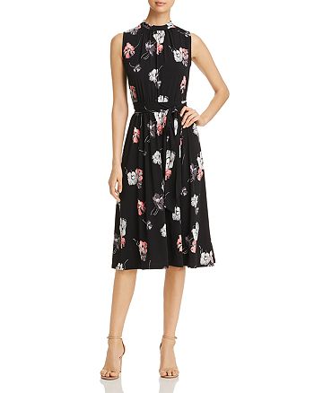 Leota Mindy Shirred Falling Floral Print Dress | Bloomingdale's