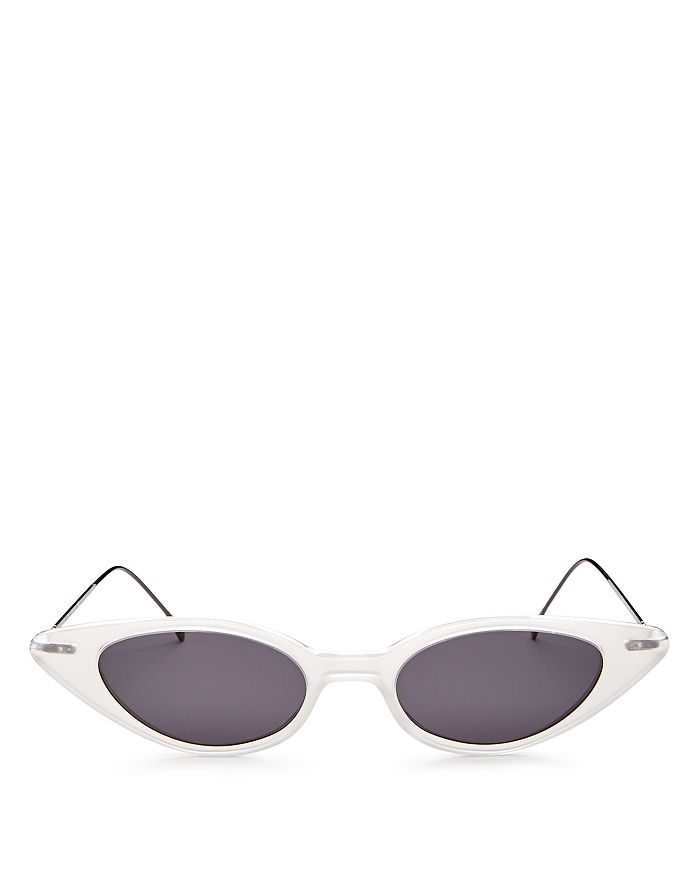 Illesteva Women's Marianne Slim Cat Eye Sunglasses, 48mm In Powder/gunmetal