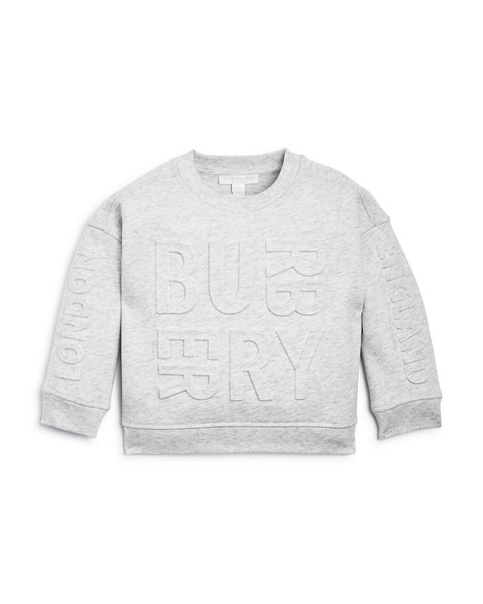 Burberry Girls Hank Embossed Logo Sweatshirt Little Kid Big