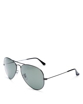 Men's Classic Polarized Brow Bar Aviator Sunglasses, 62mm