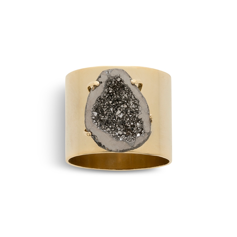 Joanna Buchanan Druzy Napkin Rings 2-piece Set In Gold