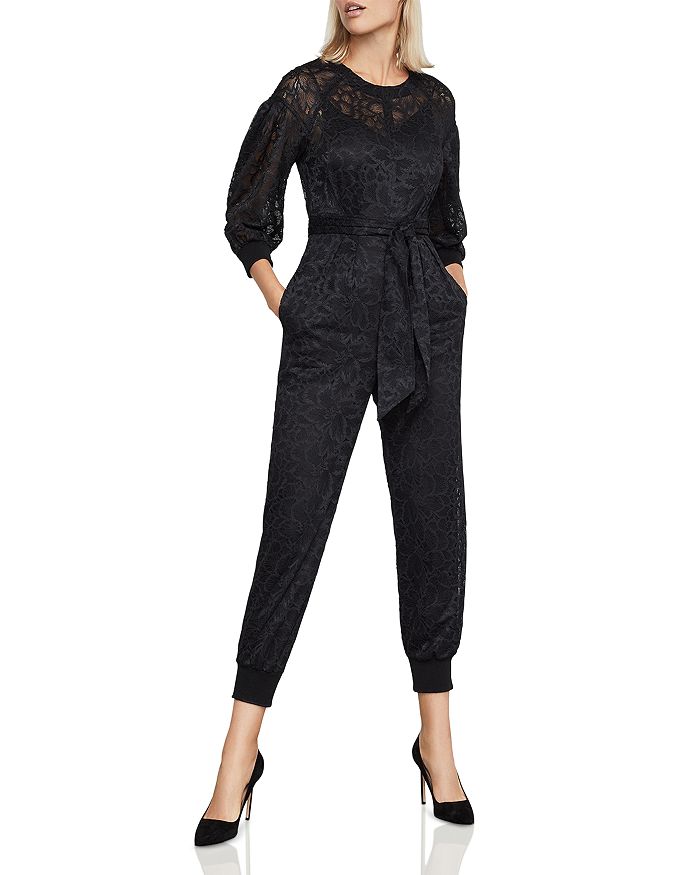 BCBGMAXAZRIA FloralLace Jumpsuit Bloomingdale's