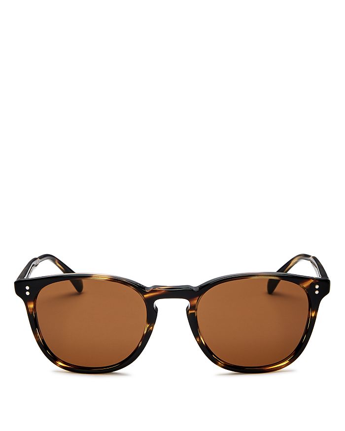 Oliver Peoples Men's Finley Esq. Universal-fit Round Sunglasses In Brown