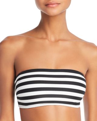 striped strapless bikini