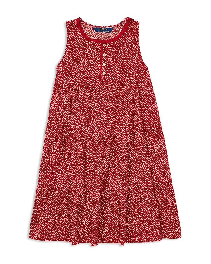 Ralph Lauren Girls' Tiered Floral Cotton Dress - Big Kid | Bloomingdale's