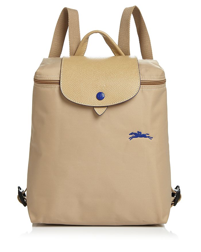 Longchamp Le Pliage Club Nylon Backpack In Beige/silver