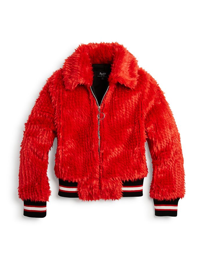 Bardot Junior Girls Queenie Faux Fur Bomber Jacket Big Kid
