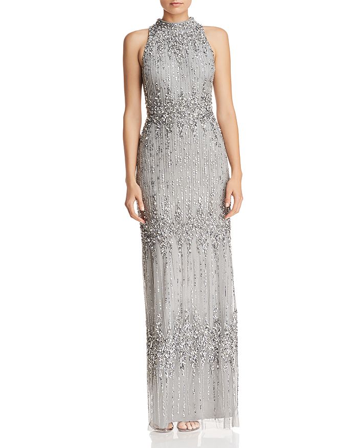 Adrianna Papell Embellished Column Gown | Bloomingdale's