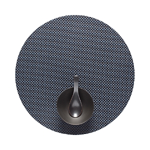 Chilewich Basketweave Round Placemat In Navy